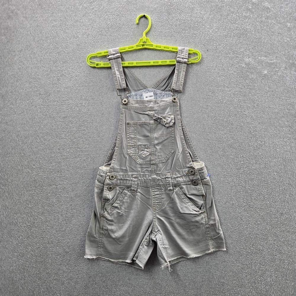 American Eagle Outfitters Women Shorts 00 Gray Shortalls Overall Shorts Button